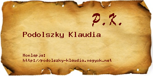 Podolszky Klaudia névjegykártya